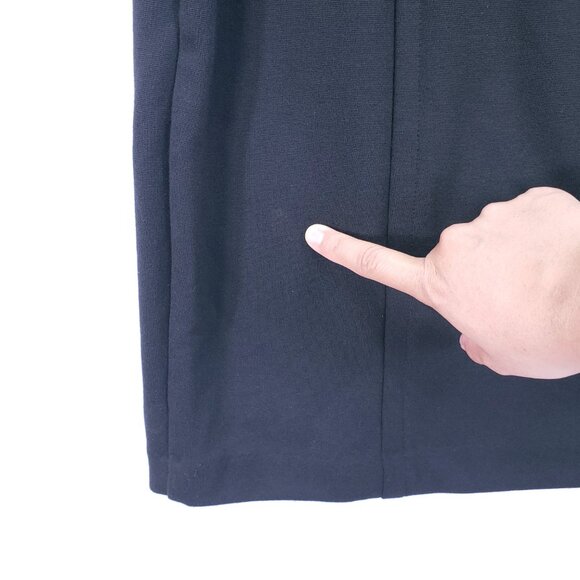 IMAN Red Black Scoop Neck Bodycon Mid Length Colorblock Business Office Dress L - Picture 12 of 13